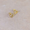 Hallow Heart Earrings Golden