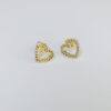 Hallow Heart Earrings Golden - Image 2